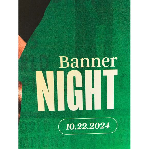 Boston Celtics v New York Knicks 10/22/24 Banner Night Lineup Roster Poster - Picture 12 of 16